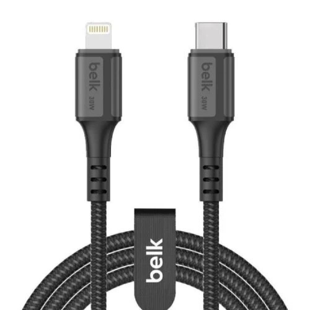 كيبل شاحن من شركة belk تايب سي آيفون 3 متر 30 w